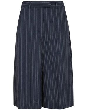 Lardini Pinstripe Shorts - Blue