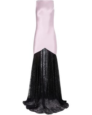 Nina Ricci Mermaid Lace-Detail Maxi Dress - White