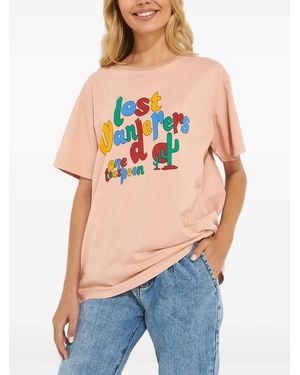 One Teaspoon Round-Neck Printed T-Shirt - Blue