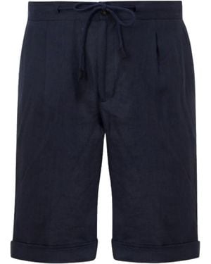 Gran Sasso Linen Shorts - Blue
