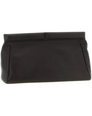ARMARIUM Eloisa Debossed-Logo Clutch - Black