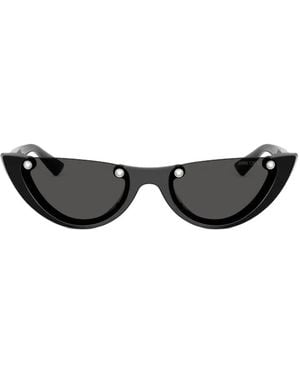 Jimmy Choo Beth Crystal-Embellished Cat-Eye Sunglasses - Black