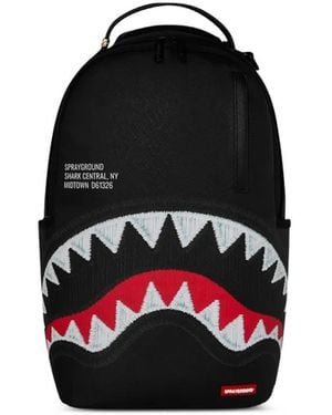 Sprayground Shark Central Rucksack Mit Faux-Stickerei - Schwarz