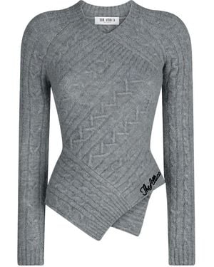 The Attico Cable knit jumper - Gris