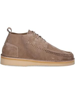 Fracap Camp Suede Lace-Up Boots - Brown