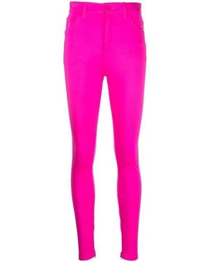 Balenciaga Satin Stretch High-waisted Pants - Pink