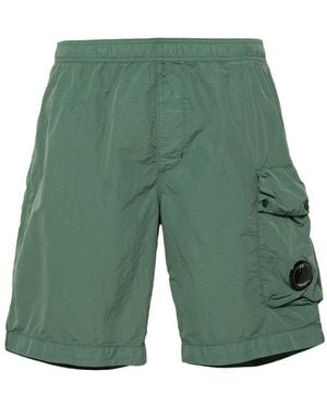 C.P. Company Lens-Detail Swim Shorts - Green