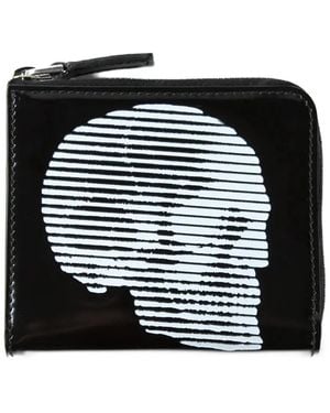 McQueen Zip-Around Leather Wallet - Black