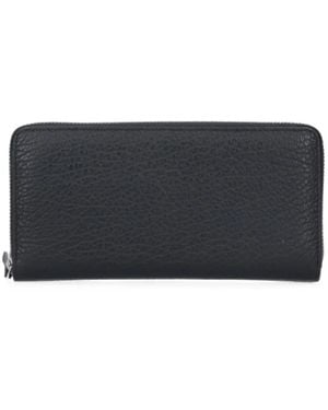 Maison Margiela Four-Stitches Zip-Around Wallet - Gray