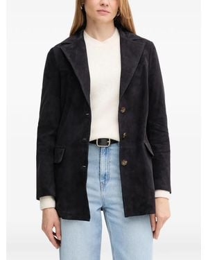 Pedro Del Hierro Madrid Suede Blazer - Black