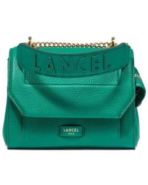 Lancel Small Ninon Flap Leather Bag - Green
