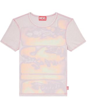 DIESEL Graphic-Print T-Shirt - Pink