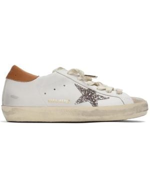 Golden Goose Glitter-Star Trainers - White