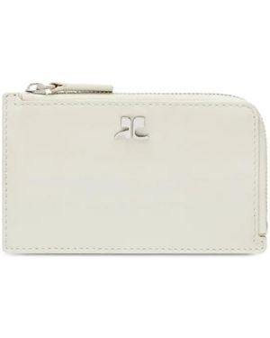 Courreges Logo-Plaque Cardholder - White