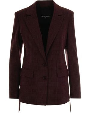 Patrizia Pepe Checked-Pattern Blazer - Purple