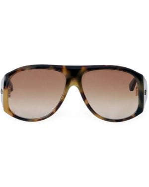 Chloé Gradient-Lens Logo-Hinge Sunglasses - Black