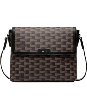 Bally Kuriertasche Mit Pennant-Print - Schwarz
