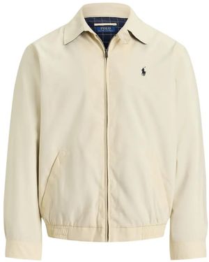 Polo Ralph Lauren Embroidered-Logo Zip-Up Ligthweight Jacket - Natural