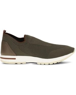 Loro Piana Knit Slip-On Trainers - Green