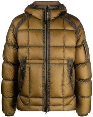 C.P. Company D.d Shell Hooded Quilted Jacket - Brown