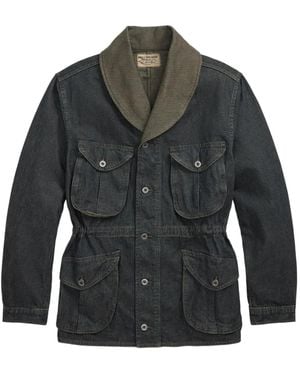 RRL Shawl-Collar Denim Jacket - Grey