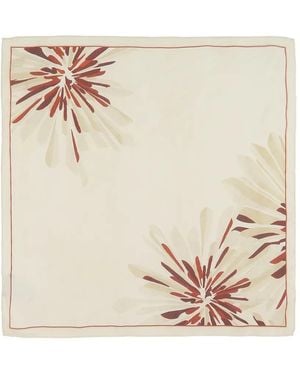 Brunello Cucinelli Floral-Print Scarf - Natural