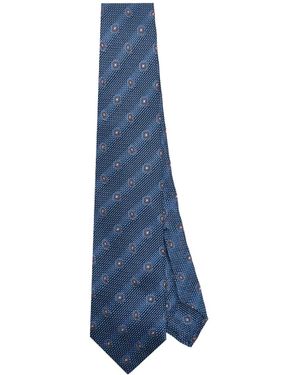 Barba Napoli シルク ネクタイ - ブルー
