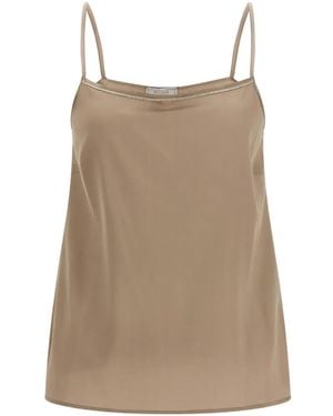 Peserico Square-Neckline Top - Natural