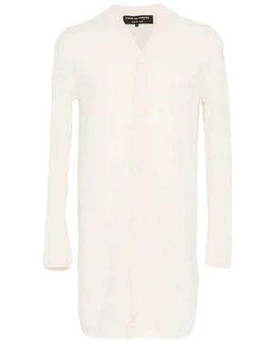 Comme des Garçons Langer Cardigan Mit Knöpfen - Weiß