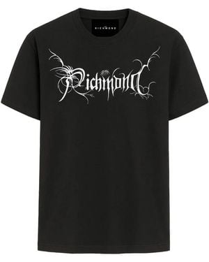 John Richmond Logo-Print Short-Sleeve T-Shirt - Black