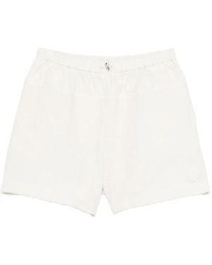 Moncler Logo-Patch Drawstring Shorts - White