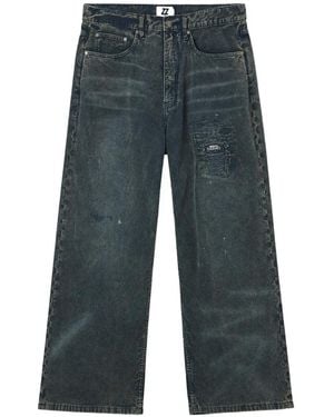 Izzue Ausgeblichene Cordhose - Grau