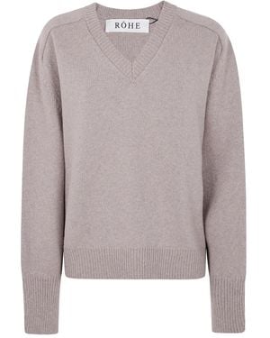 Rohe Sleeve Wrap Wollpullover - Grau