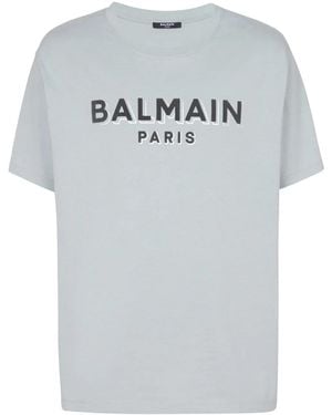 Balmain ロゴ Tシャツ - グレー