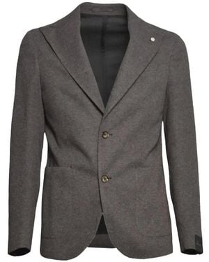 Brando Single-Breasted Notch-Lapel Blazer - Gray