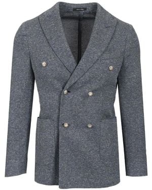 Al Duca d'Aosta Double-Breasted Peak-Lapel Jacket - Grey