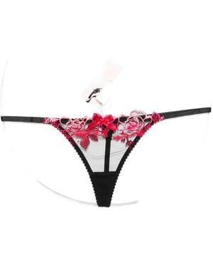 Agent Provocateur Callypso Tanga Mit Blumenstickerei - Rot