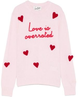 MC2 Saint Barth Heart-Embroidered Jumper - Pink