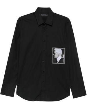 KARL LAGERFELD Hemd Mit Grafischem Print - Schwarz