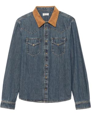 Zadig & Voltaire Chemise Saby En Jean - Blue