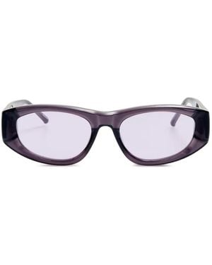 The Attico X Linda Farrow Maya Geometric-Frame Sunglasses - Purple