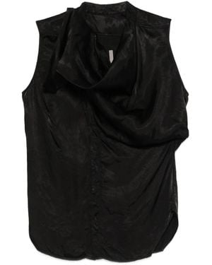 Rick Owens Draped Sleeveless Top - Black