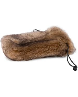 Miu Miu Bolso De Piel De Oveja Esquilada - Marrón