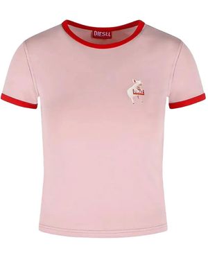 DIESEL 'T-Uncuties-Long-S12' T-Shirt - Pink