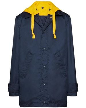 Thom Browne Ripstop Jas Met Capuchon - Blauw