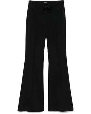 ROTATE BIRGER CHRISTENSEN Flared Long Trousers With Flower - Black