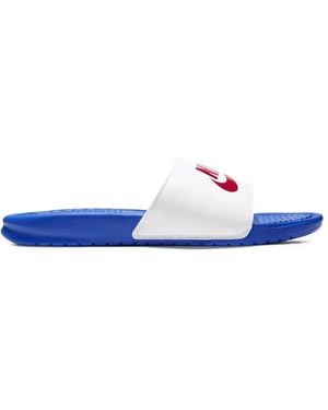 Nike Sandali Slides Benassi Jdi Con Logo - Bianco