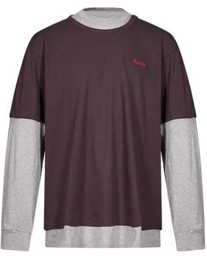 Magliano Layered-Effect Logo-Embroidered T-Shirt - Purple