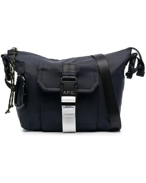 A.P.C. Treck Schoudertas Met Logo - Blauw