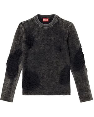 DIESEL フレイド セーター - ブラック